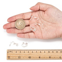ピアス穴のない方におすすめアイアン製クリップ式イヤリングパーツ  銀色のメッキ  約13.5 mm幅  長さ15.5mm  厚さ7mm  穴：約1.2mm&nbsp;X-EC141-S