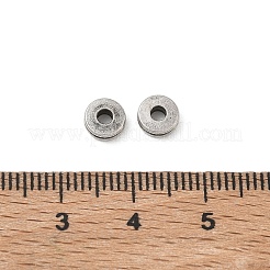 真鍮ビーズ  ディスク  ラックめっき  長持ちメッキ  鉛フリー＆カドミウムフリー  アンティークシルバー  6x2mm  穴：2mm&nbsp;KK-CBADC51-05AS