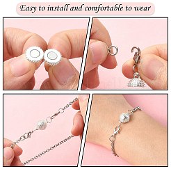 20セット2色真鍮マグネットクラスプ  ジュエリー作りのための  ラウンド  ゴールデン＆シルバー  15mm  穴：1.2mm  10セット/カラー&nbsp;KK-CJ0001-86