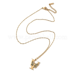 PVD真空メッキ201ステンレスネックレス  文字y  12.09インチ(30.7cm)ペンダント：約20x18.5mm。&nbsp;NJEW-R267-01Y-G