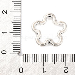 チベットスタイル合金ビーズフレーム  花  アンティークシルバー  16x16.5x2mm  穴：1mm&nbsp;PALLOY-I222-04AS