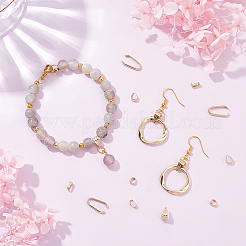 100個 5スタイル 304ステンレススチール スナップオンベイル  ゴールドカラー  5~14x3~7.5x1.5~4.5mm  20個/スタイル&nbsp;STAS-DC0007-07