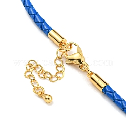 Leather Braided Cord Link Bracelets&nbsp;MAK-K022-01G-14