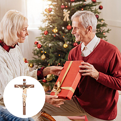 Resin Cross Crucifixion Statue Figurines Ornaments&nbsp;DJEW-WH0016-51