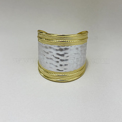 Iron Enamel Textured Wide Open Cuff Bangles for Women&nbsp;WGEDD9F-01