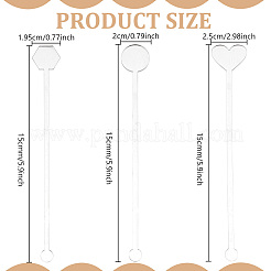 30Pcs 3 Style Transparent Acrylic Stirring Rods&nbsp;TACR-NB0001-30B