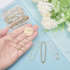 24Pcs 4 Colors Alloy Open Back Bezel Big Pendants&nbsp;FIND-CA0008-86