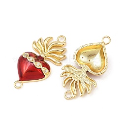 Brass Pave Clear Cubic Zirconia Connector Charms&nbsp;KK-L251-18G-01