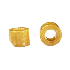 シリンダーシードビーズ  不透明色の光沢  均一サイズ  ゴールデンロッド  2x1.5mm  穴：0.8mm  約888個/10g&nbsp;X-SEED-H001-H22