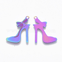 Ion Plating(IP) 304 Stainless Steel Stilettos Filigree Pendants&nbsp;X-STAS-R102-03