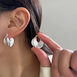 合金製ファンフープピアス  プラチナ  28mm&nbsp;FS-WGBAD33-01