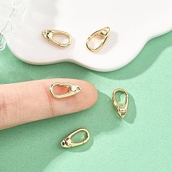 シェグレース 真鍮製ロブスタークラスプ  鉛フリー＆カドミウムフリー＆ニッケルフリー  18KGP本金メッキ  12x6x3mm  穴：1mm&nbsp;XGRQ58343-755G