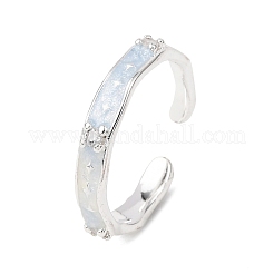 Brass Micro Pave Cubic Zirconia Cuff Rings&nbsp;RJEW-P172-01A-P