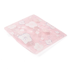 再封可能なプラスチック袋  保存袋  セルフシールバッグ  トップシール付き  漫画  ピンク  花  10x11x0.15cm  片側の厚さ：2.7ミル（0.07mm）  100個/袋&nbsp;OPP-B001-E10