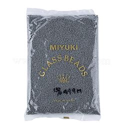 MIYUKIラウンドロカイユビーズ  日本製シードビーズ  15/0  （rr499)不透明ファルコングレー  15/0  1.5mm  穴：0.7mm  約250000個/ポンド&nbsp;SEED-G009-RR0499