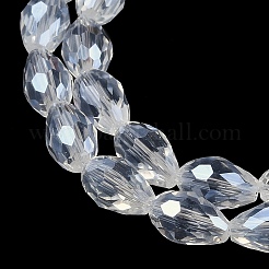 Transparent Electroplate Glass Beads Strands&nbsp;EGLA-N013-T6mm-B01