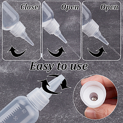 Ppプラスチックスクイズボトル  201ステンレス鋼ボール入り  透明  3.45x12.3cm  容量：60ml（2.03fl.oz）&nbsp;MRMJ-WH0089-24B
