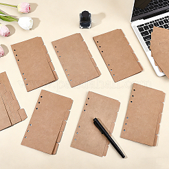 5Pcs Kraft Paper Binder Dividers&nbsp;AJEW-CP0011-76A