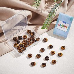 Natural Tiger Eye European Large Hole Beads&nbsp;G-NB0003-72B-04