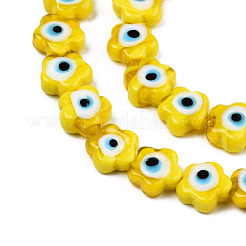 Handmade Evil Eye Lampwork Beads Strands&nbsp;LAMP-N029-008G