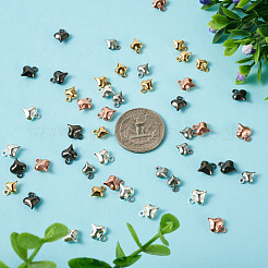 100色のステンレススチールペンダント5個  ハート  ミックスカラー  8.5~10x6~8x3~3.5mm  穴：1~1.2mm  20個/カラー&nbsp;STAS-BT0001-14