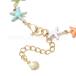 304 Stainless Steel Enamel Link Chain Bracelets&nbsp;BJEW-JB13026
