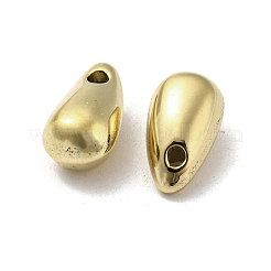 304ステンレススチールチャーム  ティアドロップチャーム  14KGP本金メッキ  12x6.5x6mm  穴：1.6mm&nbsp;STAS-L022-039G
