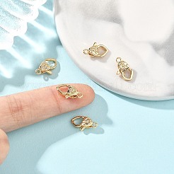 シェグレース 真鍮製ロブスタークラスプ  カドミウムフリーと鉛フリー＆ニッケルフリー  18KGP本金メッキ  13x7x5mm  穴：1.5mm&nbsp;XGRQ58684-765G