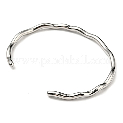 Non-Tarnish 304 Stainless Steel Cuff Bangles&nbsp;BJEW-H323-01P