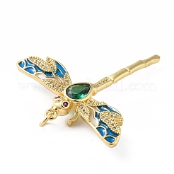 Rack Plating Brass Micro Pave Cubic Zirconia Pendants&nbsp;KK-E281-07G-02