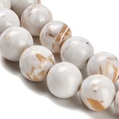 Assembled Synthetic Stone and Trochus Shell Beads Strands&nbsp;X-G-B128-08C-01