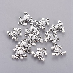 Tibetan Style Puppy Pendants&nbsp;X-TIBEP-R166-AS-LF