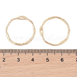 真鍮チャーム  リング  14KGP本金メッキ  21.5x21x1mm  穴：3x1.6mm&nbsp;KK-N256-01B-G