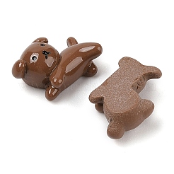 オープンレジン子犬デコデンカボション  犬  コーヒー  14x18x8.5mm&nbsp;CRES-I034-07A