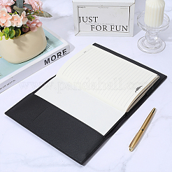 PUレザーブックカバー  長方形のブックラップ  ブラック  337x230x3.5mm&nbsp;AJEW-WH0596-678A