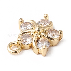 Eco-Friendly Rack Plating Brass Micro Pave Cubic Zirconia Charms&nbsp;KK-F835-14G