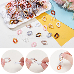 240Pcs 8 Colors Opaque & Transparent Acrylic Quick Link Connectors&nbsp;OACR-SP0002-21A