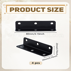 4Pcs 201 Stainless Steel L Shape Right Angle Bracket&nbsp;CABI-LP0001-03