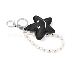 Star Imitation Leather Pendant Keychains&nbsp;KEYC-JKC01420