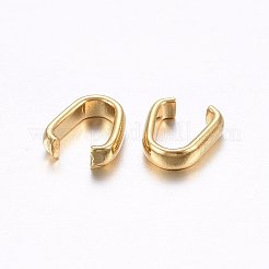 304ステンレススチールクイックリンクコネクター  フレームコネクター  ゴールドカラー  7x6x2mm  6x4.5mm内径&nbsp;STAS-E436-25G