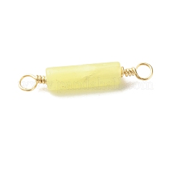 Natural Lemon Jade Connector Charms&nbsp;PALLOY-JF01454-08