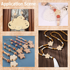 100Pcs Unfinished Maple Wood Beads&nbsp;WOOD-PA0001-66