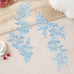 4Pcs Polyester Computerized Embroidery Cloth Iron on/Sew on Patches&nbsp;PATC-CY0001-80A