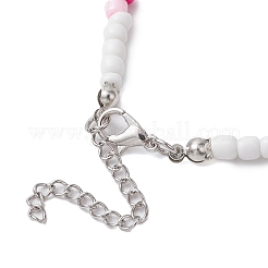 2Pcs Summer Beach Glass Seed Beaded Necklaces&nbsp;NJEW-JN05019