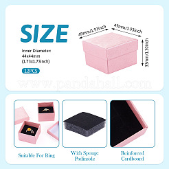 Shell Textured Paper Jewelry Ring Storage Gift Boxes&nbsp;CON-TAC0014-15D
