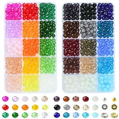 Rondelle Glass & Alloy Rhinestone Spacer Beads Jewelry Making Findings Kits&nbsp;DIY-YW0011-13