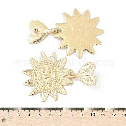 合金スタンドピアス  花  ゴールドカラー  73.5x51.5mm&nbsp;EJEW-D300-02G-04
