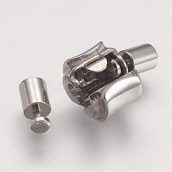 Tarnish Resistant 304 Stainless Steel European Clasps with Cord Ends&nbsp;STAS-F083-14P