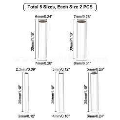 304ステンレスチューブビーズ  銀  30x3~8mm  穴：2.3~7mm  10pc&nbsp;STAS-UN0014-57S