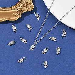 SHEGRACE Brass Micro Pave Clear Cubic Zirconia Charms&nbsp;XGRQ4N295-706P
